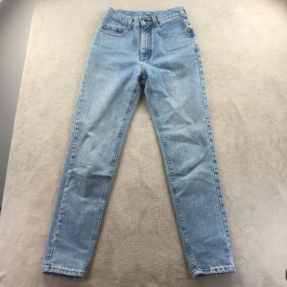 Vintage Lee Womens Jeans Size 26 Measured Blue Denim Slim Skinny Leg High Rise - Picture 12 of 13
